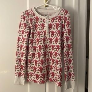 Roller rabbit pj set pink monkeys